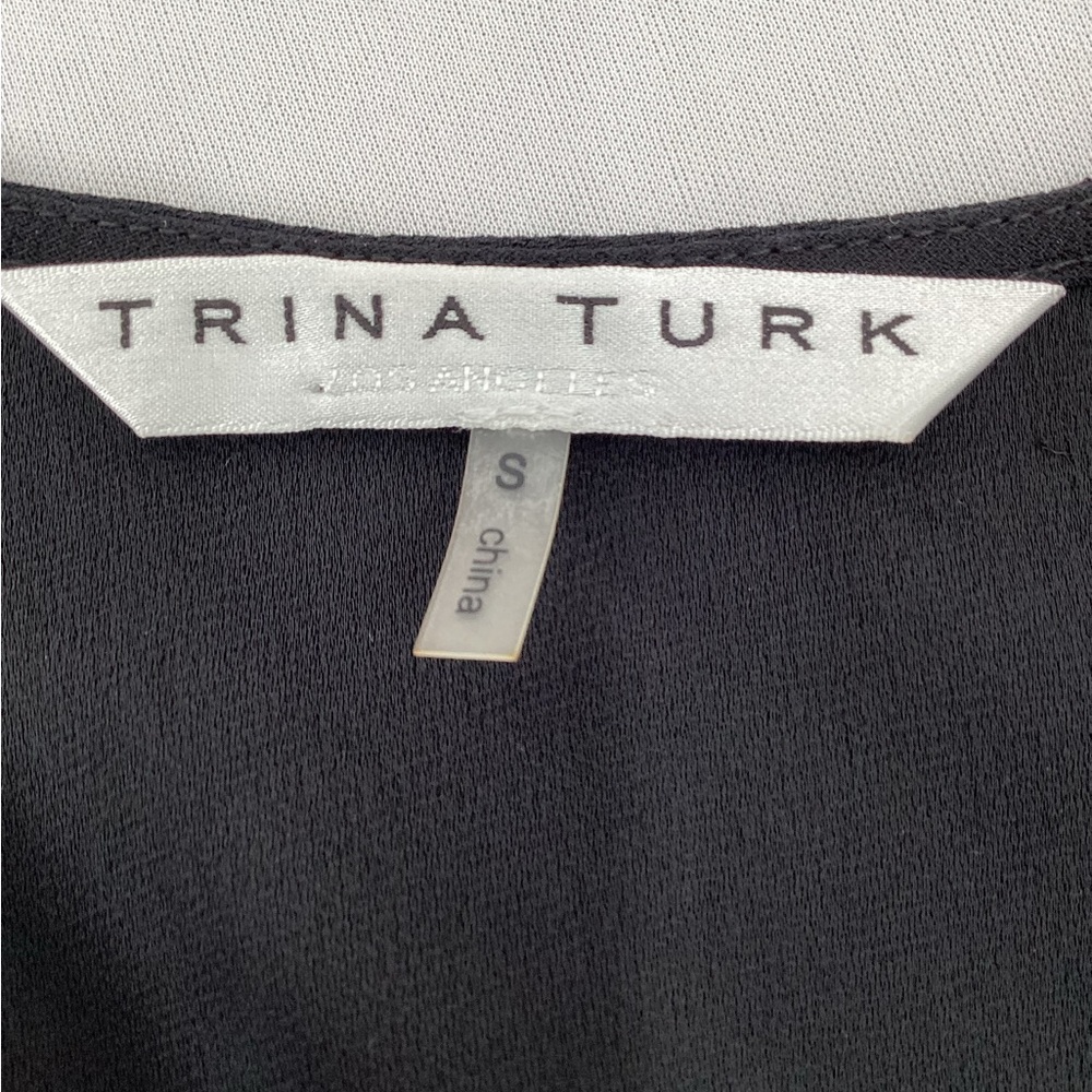 Trina Turk Black Aquatic Wrap Blouse - Picture 6 of 12